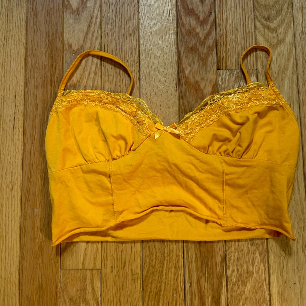 Yellow crop top - Princess Polly